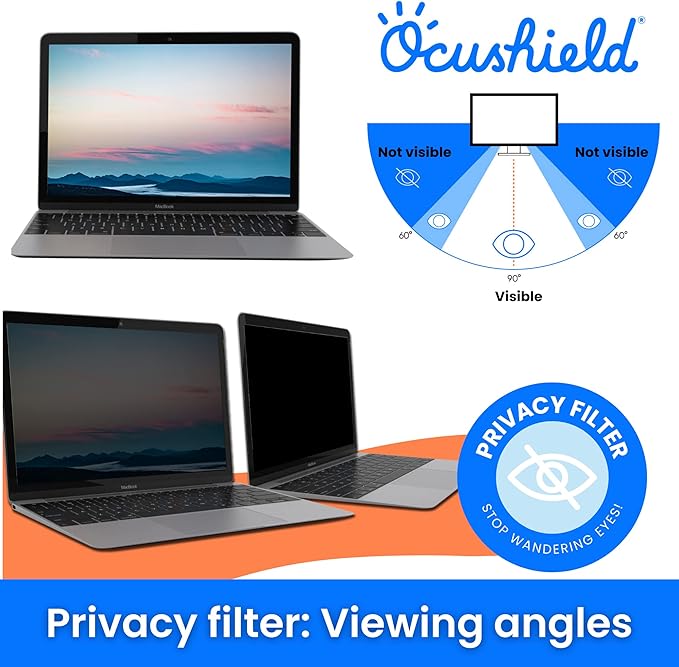 Ocushield for Macbook Air 13” - Anti Blue Light Screen Protector for Macbook Air 13” (2018-2020) Anti Glare - Privacy Filter - Designed by Optometrists - 100 Day Easy Returns (Models A1932, A2179)