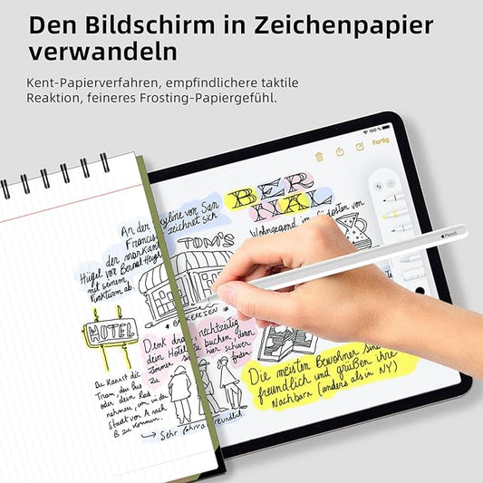 Pack of 3 Paper Film for iPad Pro 12.9 Inch (2022 M2/2021/2020/2018), Matte Paper Film Screen Protector for Writing Drawing Sketching