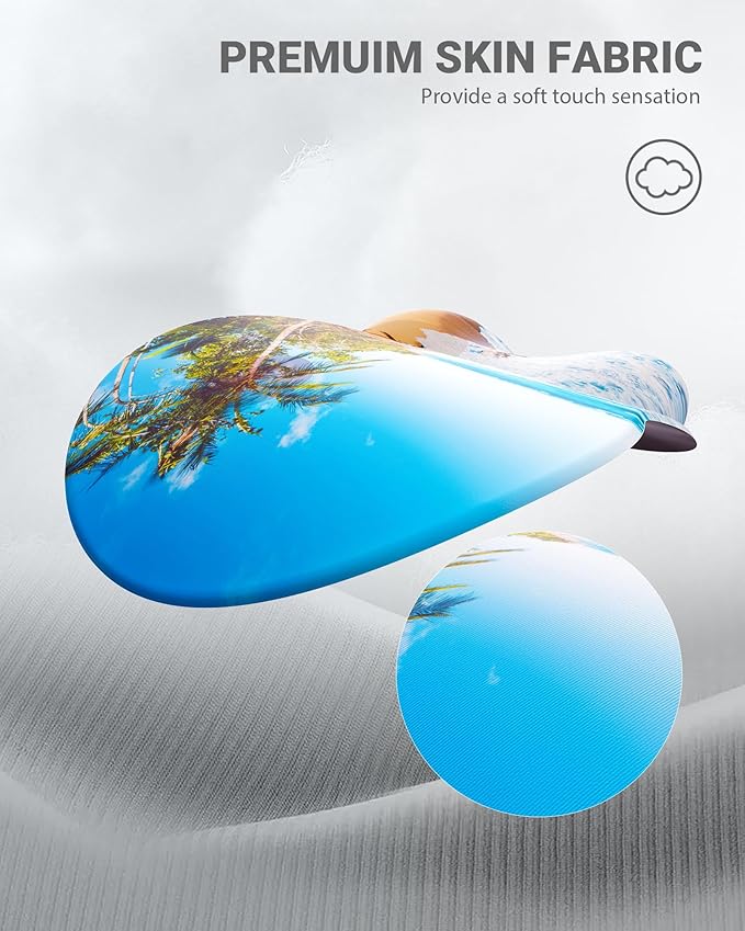 Ergonomic Mouse Pad Wrist Support, Comfortable Mouse Pad Wrist Rest, Relieve Wrist Pain Gel Mouse pad, Non-Slip Rubber Base Mousepad for Laptop, Computer(Beach)