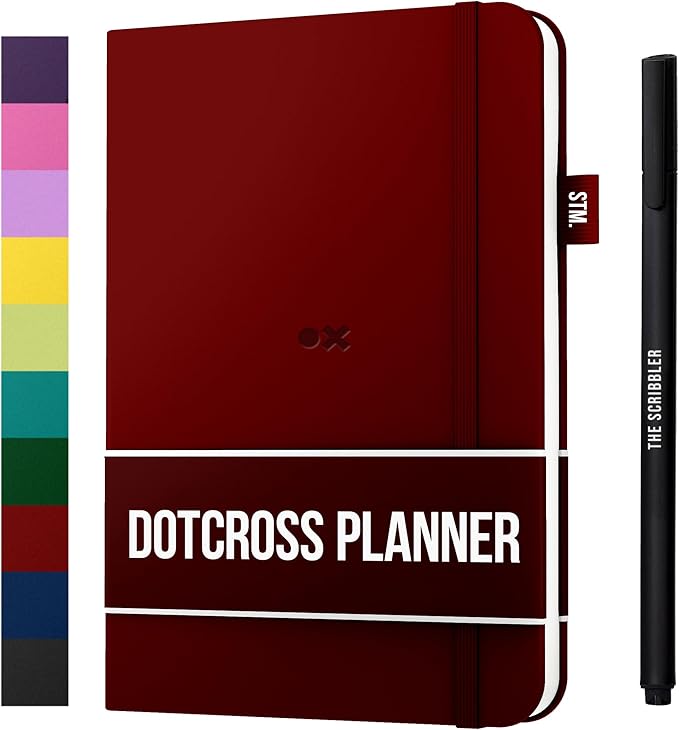 Daily Planner 2025 (Undated) | A5 Dotcross | Your All in One Day Organizer, At A Glance Weekly Agenda, Yearly Calendar Book | Planners for Personal, Professional, Academic & Work Goals and Schedule