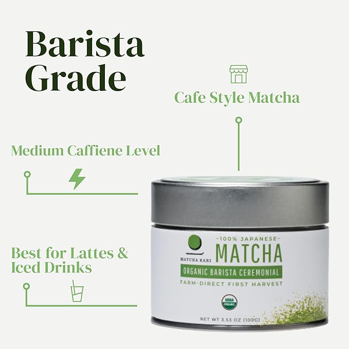 Dr. Weil Matcha Kari - Organic Matcha Green Tea Powder - 100 grams - Japanese Barista Grade