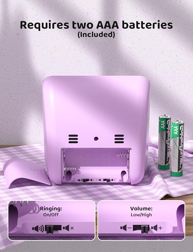 LIORQUE Visual Timer for Kids, 60-Minute Countdown Timers for Classroom Office Kitchen with Silent Operation, Kids Timer for Teaching (Batteries Included)