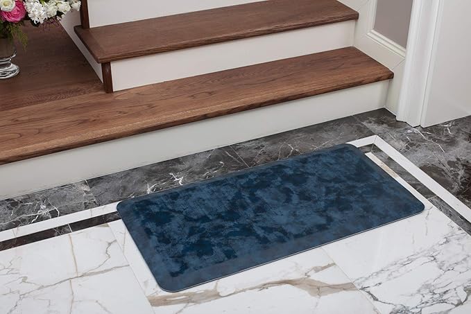 Mabel Home Anti Fatigue Floor Mat- 3 Size(20x32 & 20x39 & 24x70),16 Colors - Standing Desk Mat-Kitchen Floor Mat-Stain ResistantHome Non-Slip Bottom, Extra Soft (Blue, 20" x 32")