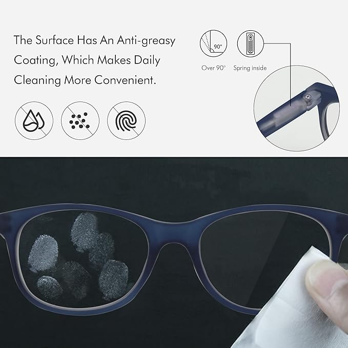 ZENOTTIC Kids Blue Light Blocking Glasses Anti Glare Lens Lightweight Frame Computer Eyeglasses for Boys and Girls