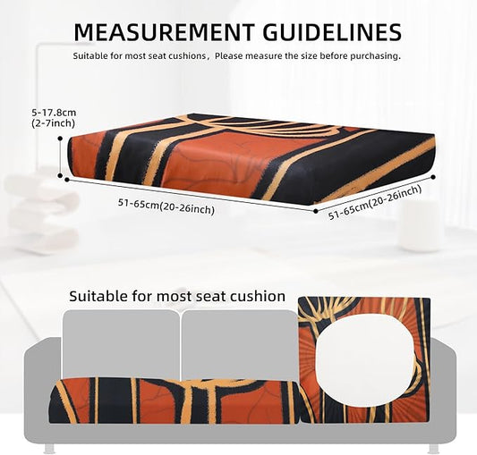 8Pcs Outdoor Cushions Covers Waterproof, Patio Cushion Covers, Stretch Cushion Covers Replacement,Cushion Slipcovers, Furniture Cushion Covers (Royal Flower, 8PCS-Print)