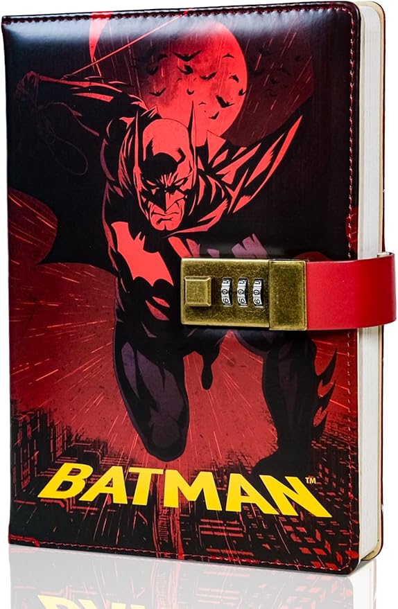 Superhero Diary with Lock for Boys – Comic-Inspired PU Leather Notebook Journal with Lock 228 Pages – Locked Diary Planner Organizer for Boys, Girls, Teens, Fans, School or Gift Use