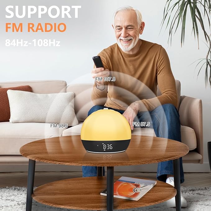 Sunrise Alarm Clock Sound Machine, Alarm Clocks for Bedrooms, 18 Dimmable Night Light, 25 Sleep Sounds, White Noise Machine for Baby, Adults, Wake Up Light Alarm Clock for Heavy Sleepers, Kids