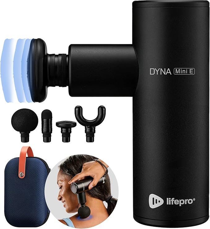 LifePro Percussion Massage Gun FSA HSA Eligible– Deep Tissue Handheld Massager for Athletes – Muscle Recovery Tool for Men & Women – Quiet, Portable with Attachment Heads & Travel Case
