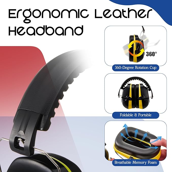 Amylove 12 Pcs Kids Ear Protection Noise Cancelling Headphones Ear Muffs Bulk 27db Adult Noise Reduction Hearing Earmuff(Universal Fit (kids & Adults),Shooting Style,Black Color)