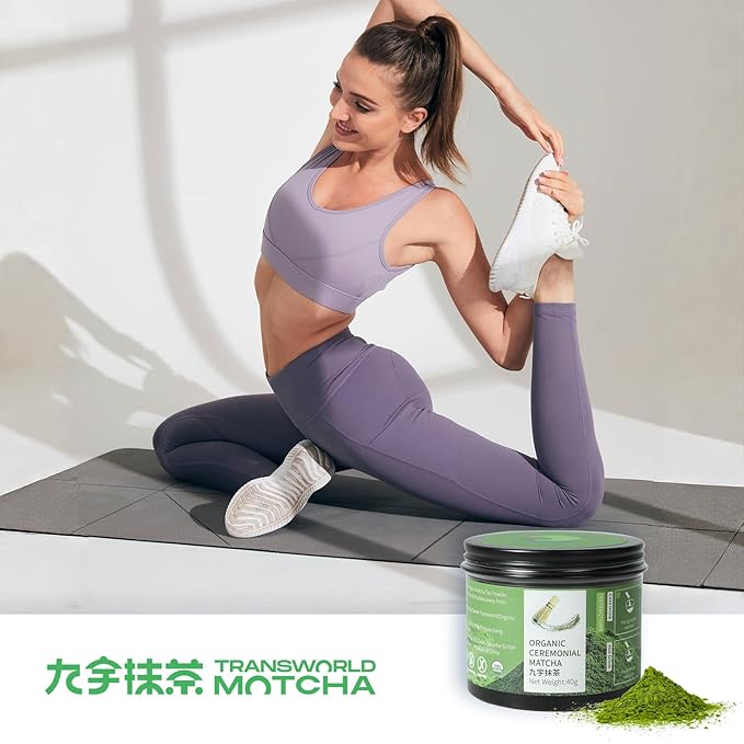 Organic Matcha Green Tea Powder First Harvest Ceremonial Grade 100% Pure Premium Unsweetened Matcha for Drinking No Additives 1.41oz(40g) tin Jiuyu