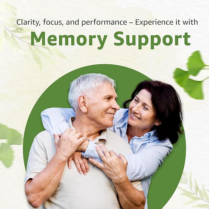 MemorySupport Brain Health Formula | Supports Mental Clarity, Recall & Concentration* | USDA Organic Nootropic Blend with Ginkgo Biloba & Ashwagandha | 60 Vegan Caps | Made in USA