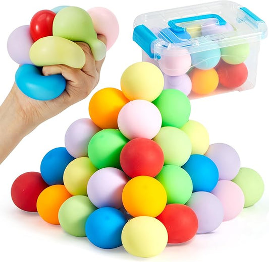JOYIN 9 Pack Slow Rising Stress Balls, Squishy Sensory Fidget Toys, Hand Therapy Balls for Anxiety Relief, Classroom Prize Box Toys for Kids, Goodie Bag Stuffers, Party Favors