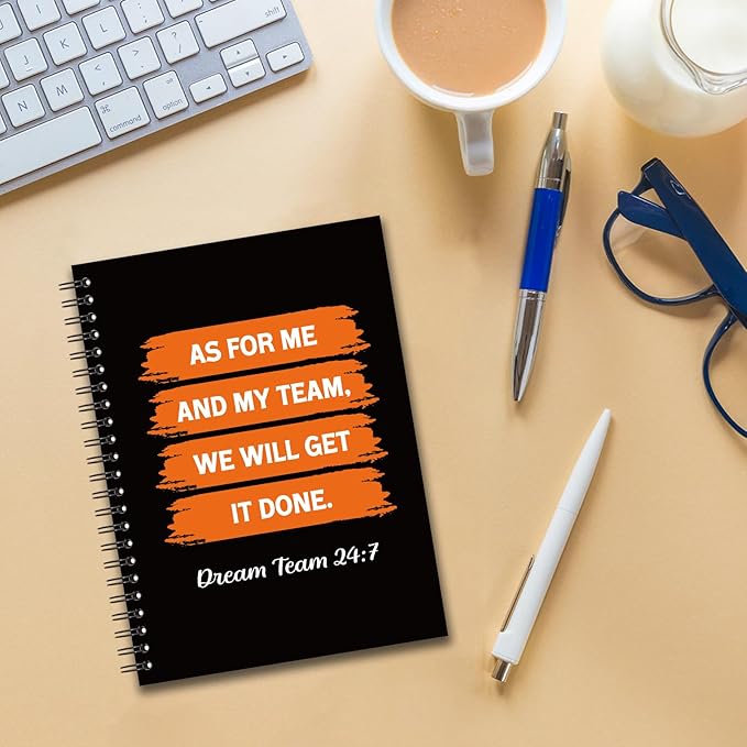 YAZMEEN Dream Team Blank Spiral Notebook（160 Pages） As for Me and My Team Hardcover Sketchbook Team Gift for Employee Coworker Funny Appreciation Gift for Colleague Friend Team Member Office Worker