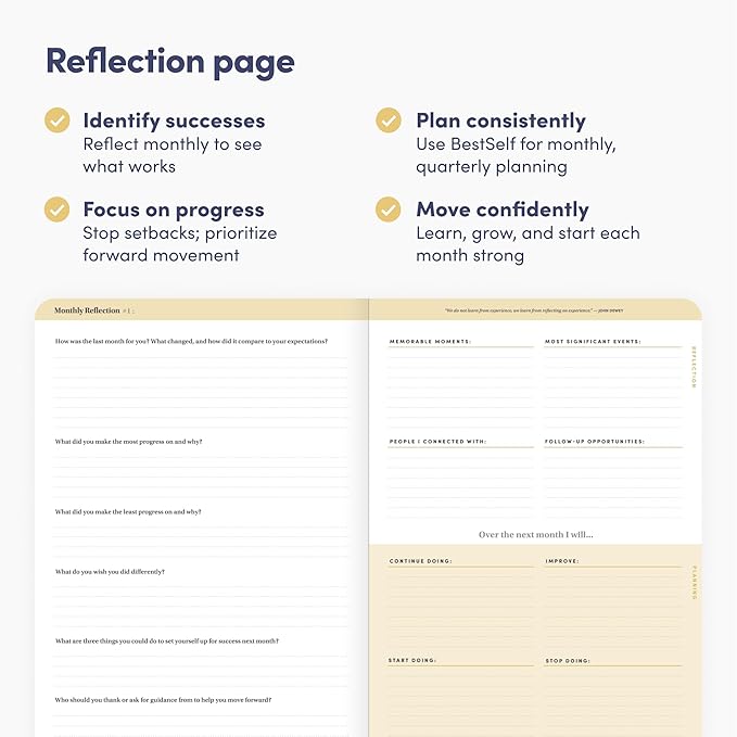 BestSelf Daily Planer - 6-Month Undated Planner Notebook for Organization and Planning; Ideal Planner for Students, Schools, Colleges, and Working Professionals (Coral)