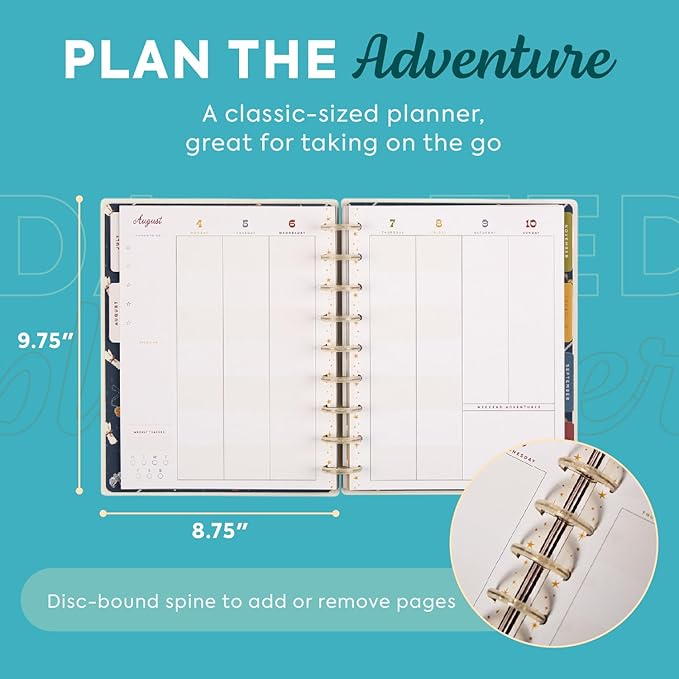 Happy Planner Harry Potter Disc-Bound 12-Month July 2025–June 2026 Planner, Classic Size, Student Layout, Back to Hogwarts