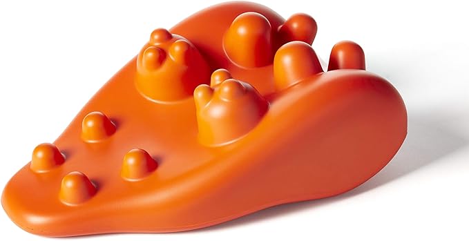 Kanjo Acupressure Neck Pain Relief Pillow | Cervical Traction Device & Acupressure Cushion for Muscle Tension & Relaxation | Helps Relieve Neck & Shoulder Pain | Orange