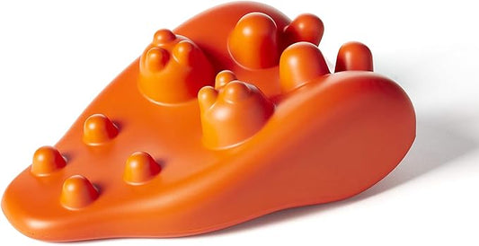 Kanjo Acupressure Neck Pain Relief Pillow | Cervical Traction Device & Acupressure Cushion for Muscle Tension & Relaxation | Helps Relieve Neck & Shoulder Pain | Orange