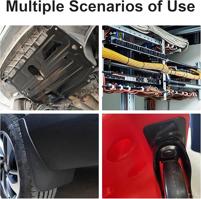 Nylon Cable Tie Buckle Kit, Universal Self-Locking Zip Ties with Pins and Buttons, Heavy Duty Automotive Fender Repair and Garage Organization