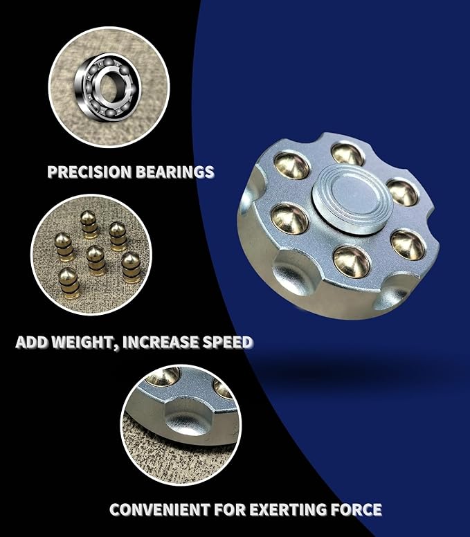 Alloy Metal Fidget Spinners,High-Speed Bearing & Weight Adjustable,Stress Relief Fidget Toys Adults (Rose Gold)