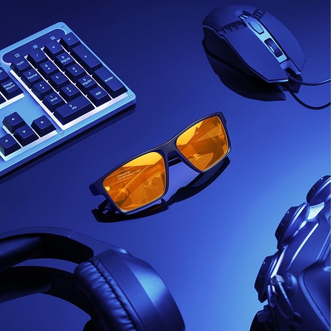 Titan Gaming Glasses, Anti Blue Light Glasses Men, UV400 Protection Blue Light Blocking Glasses for Computer Eye Strain