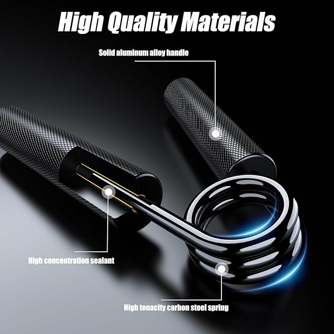 Grip Strength Trainer 6 Pack,50LB-300LB Metal Hand Grip Strengthener,Non-Slip Heavy-Duty Forearm Exerciser,Hand Gripper for Muscle Building and Hand Rehabilitation Exercising