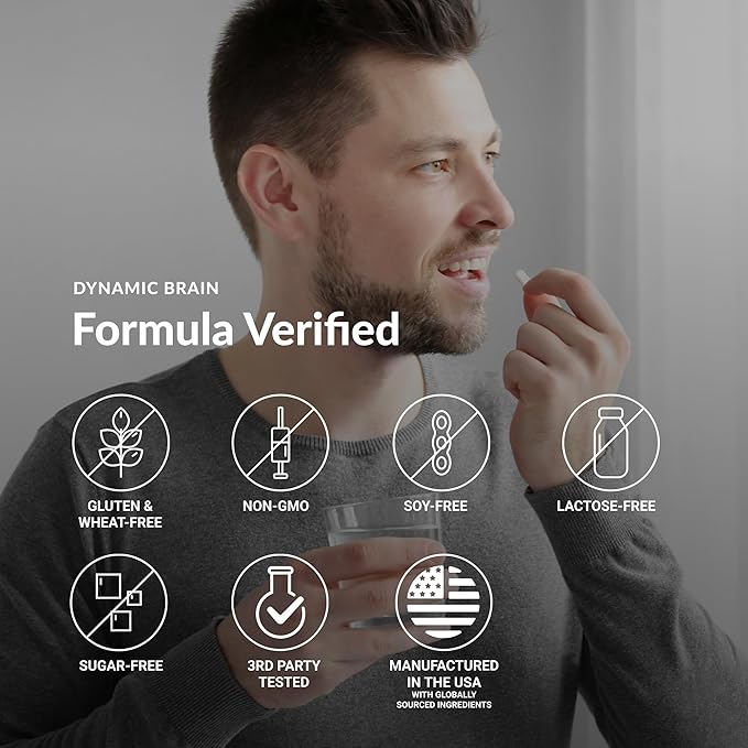 Stonehenge Health Dynamic Brain Supplement – New Formula with BacoMind for Memory Acquisition, Retention, & Recall with 40 Unique Nootropic: Choline, Phosphatidylserine, and Huperzine A