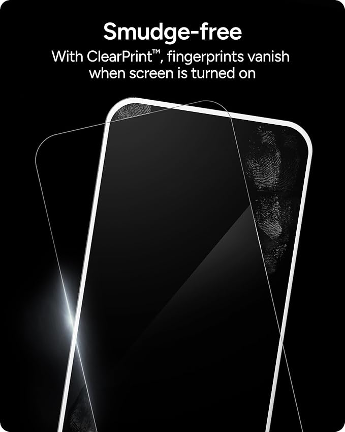 ZAGG Glass Elite iPhone 15 Pro Max Screen Protector - 5X Stronger with Reinforced Edges, Scratch & Smudge-Resistant Surface, InvisibleShield, Easy to Install