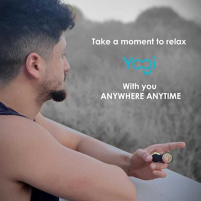 Yogi Fidget Toy – Silent Sensory Spinner for Adults & Kids – Stress Relief Fidgets for ADHD, Anxiety – Fidget Toys for Adults – Includes 5 Finger-Fit Rings – Work, School & Travel – Moonlight