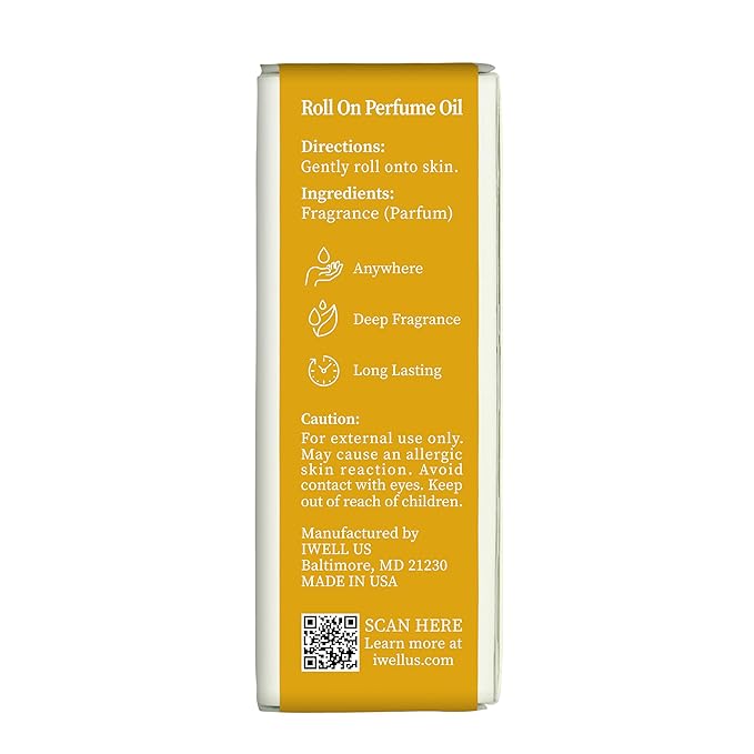Well's Oil Roll-On Perfume Oil (Lady Ga) | Apricot Notes | Long-Lasting | Paraben-Free | 0.33 Fl Oz / 10 ml