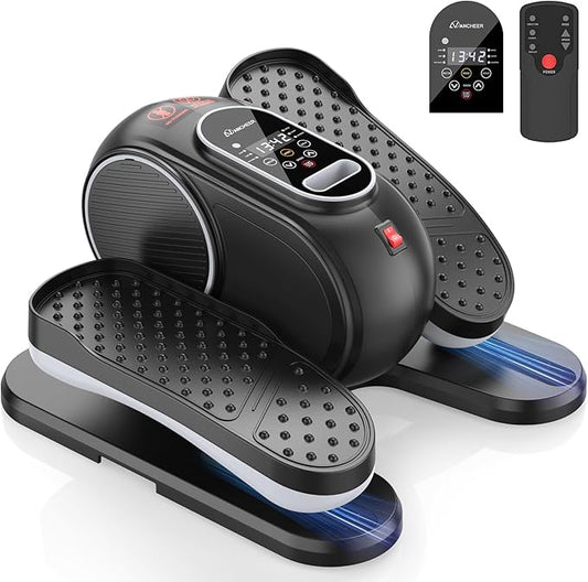 ANCHEER Under Desk Elliptical Machine, Electric Seated Pedal Exerciser Machine with 12 Adjustable Speed, Quiet & Portable, LCD Display Monitor, Remote Control, Leg Exerciser for Home Office