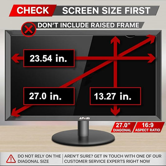 27 Inch Privacy Screen Filter for Widescreen 16:9 Monitor | Privacy Shield | Anti-Glare | Anti-Blue light Protector | Eye Protection | Computer Security Private Filter
