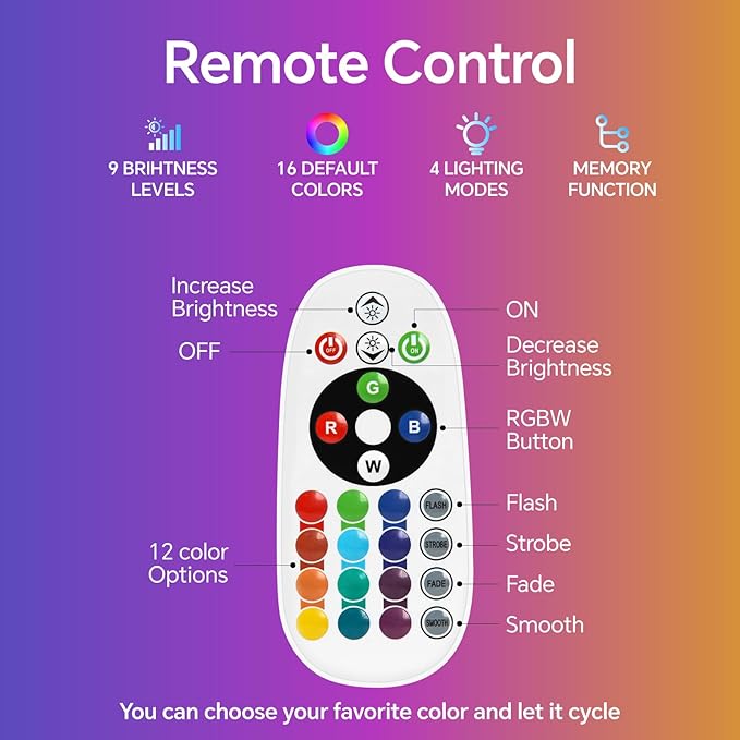 Himalayan Salt Lamp - 9-11 Inch 11-15 lbs, Natural Pink Salt Rock Lamp with Remote Control, 16 Color-Changing LED, USB-Powered Night Light for Home, Office, Bedroom, Yoga Decor