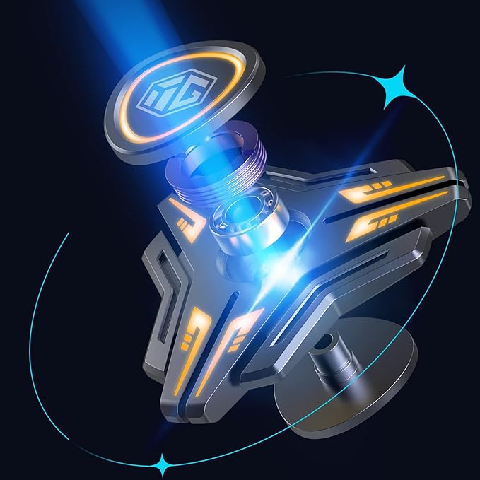 INNÔPLUS Fidget Spinner, Fidget Spinners for Adult, Fidget Spinners Cool, Fidget Light Up Spinner for Teens, Stress Anxiety ADHD Relief Figets Toy, Metal Finger Hand Spinner Toy with Luminous Light