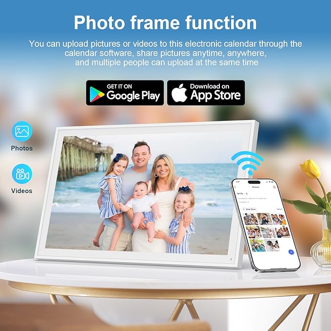 Digital Calendar, 16inch Smart WiFi Electronic Calendar&Chore Chart, IPS Touch Screen HD Display for Family Schedules, Share Moments Instantly from Anywhere