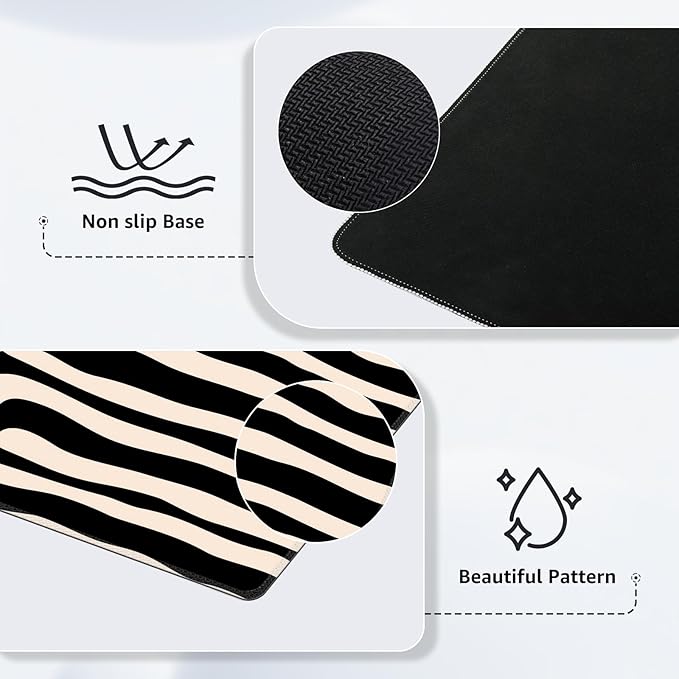 iCasso Gaming Mouse Pad (35.4x15.7 in), Large Stable Rubber Base Mousepad with Stitched Edges, Keyboard Mouse Mat for Work, Game, Office, Home - Curve