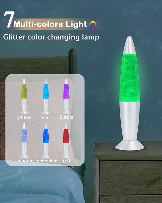 Glitter Lamp with 25W Bulb Glitter Motion Lamp for Adults and Kids Night Light Relaxing Soothing and Fun Perfect Gifts for Holiday and Party Christmas Thanksgiving Day Decoration