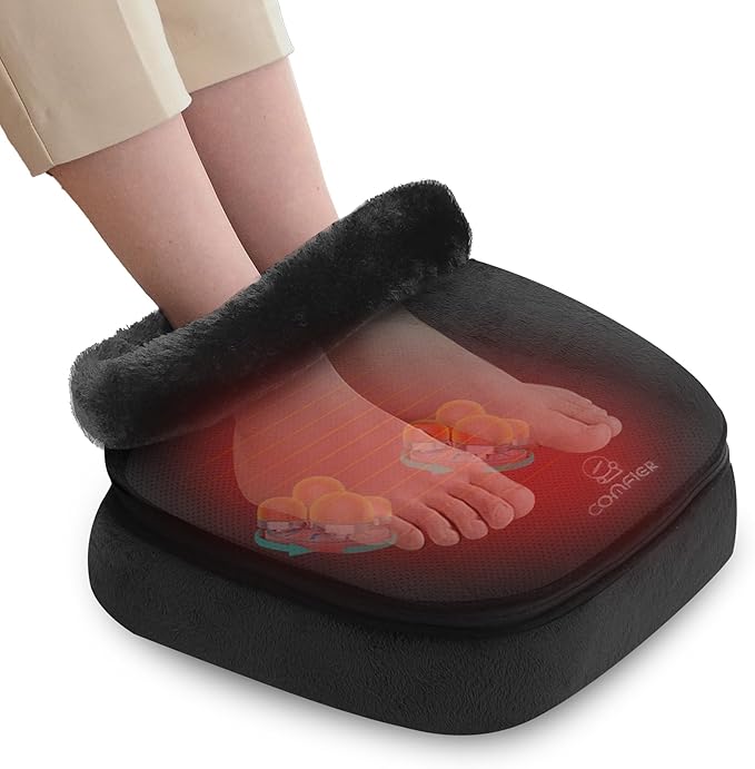 COMFIER 2-in-1 Shiatsu Foot & Back Massager with Heat, Electric Foot Warmer for Women,Men,Feet Massager Machine, Feet Heater,Gifts