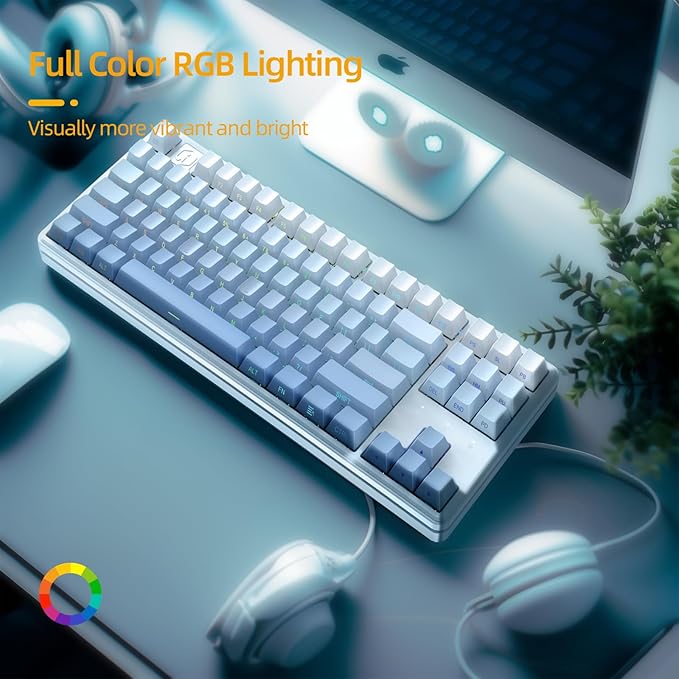 IROK NA87PRO 87 Keys Wired Magnetic Keyboard, RGB, hot Swappable Rapid Trigger Gaming Keyboard for Win/Mac/Gamer-White