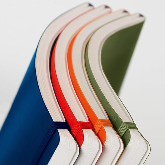 LEUCHTTURM1917 - Notebook Softcover Medium A5-123 Numbered Pages for Writing and Journaling (Ocean, Plain)