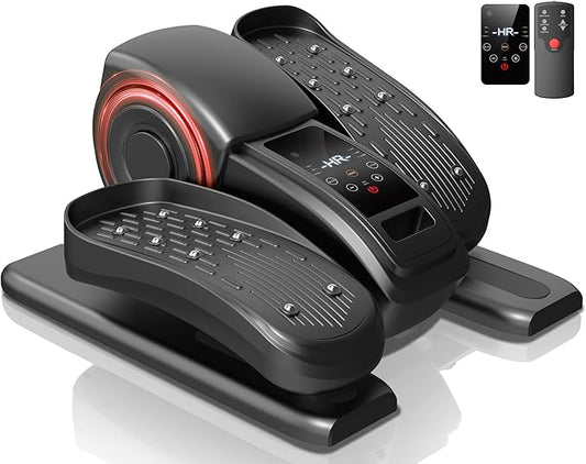 Under Desk Elliptical Machine, Ellipse Leg Exerciser as Seen on TV with Remote, Electric Seated Eclipse Foot Pedal Peddler Sitting for Senior,12 Speeds&Modes Fully Assembled for Home Office