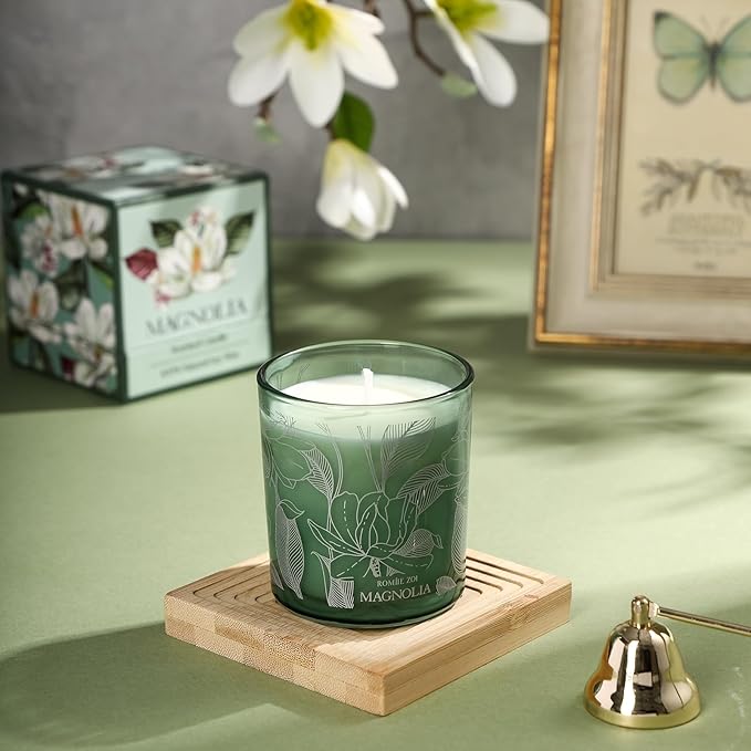 Scented Candle - Magnolia - 6oz Aromatherapy Soy Wax Jar Candle for Home, Gifts for Women - 170g