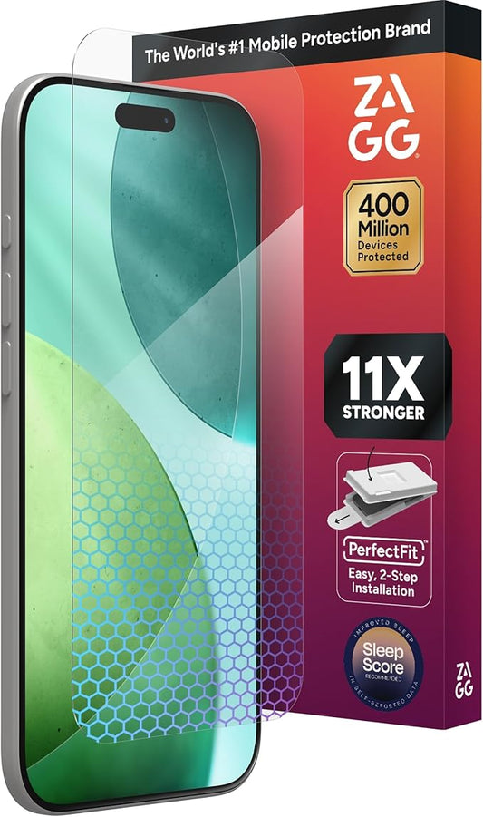 ZAGG XTR5 Screen Protector for iPhone Air - Glass, Blue Light Protection, 11X Stronger, Eyesafe CPF60 Tech, Anti-reflective Tech, Vibrant Color & Touch Sensitive Tempered Glass, Easy To Install