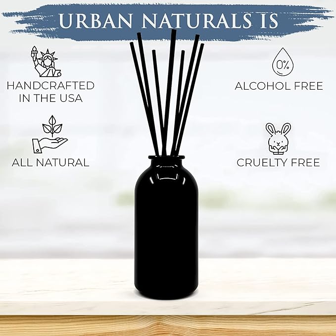 Urban Naturals Crisp White Linen Reed Diffuser Gift Set | with Citrus, Ozone, Ylang-Ylang, Lilies & Sandalwood Notes for a Fresh, Clean Cotton Smelling Home