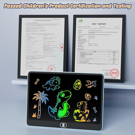 16 Inch LCD Writing Tablet for Kids [Upgraded], High Brightness Colorful Doodle Board, Eye Protection Drawing Tablet, Learning Gift and Education Toy for 3-8 Years Old Boys and Girls (Blue)