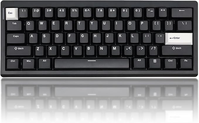 GMK61 60% Mechanical Keyboard,Tri-Mode PBT Keycaps Linear Switches 61 Keys,South-Facing RGB Gasket Mounted Plate Gaming Keyboard for Win/MAC (Black, Brown Switch)