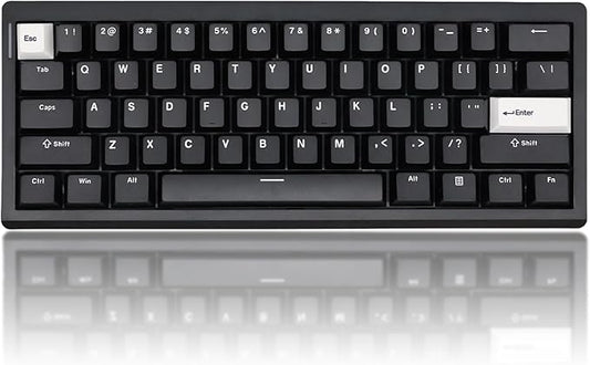 GMK61 60% Mechanical Keyboard,Tri-Mode PBT Keycaps Linear Switches 61 Keys,South-Facing RGB Gasket Mounted Plate Gaming Keyboard for Win/MAC (Black, Brown Switch)
