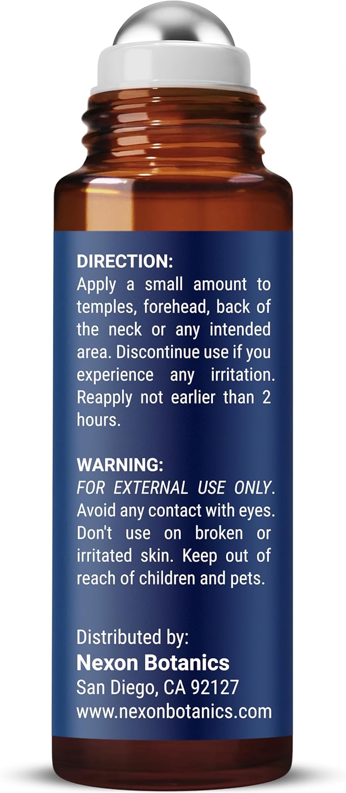 Frankincense & Myrrh Essential Oil Roll-On 10ml - 100% Pure, Natural Oil for Aromatherapy & Skin Care - Nexon Botanics