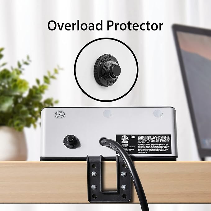 Desk Edge Mount Power Strips with USB Ports-UL Plug Outlets 1250 Joulets Surge Protector Tabletop Power Sockets for Nightstand/Home Office/Dormitory 4 USB Ports & 3AC Outlets
