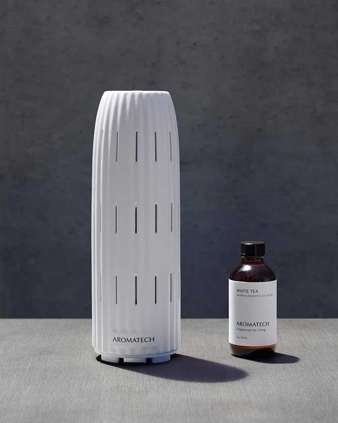 AromaTech White Tea Aroma Essential Oil Blend: Luxury Hotel Inspired Aromatherapy with White Tea, Orange & Palo Santo for Ultrasonic Diffusers & Nebulizers - 4 fl oz, 120 mL