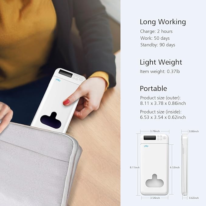 ySky Cell Phone Lock Box with Timer,Portable Timed Phone Lock Box for iPhone and Android Phones, Self-Control Timer Phone Locker to Help Kids,Students Focus Back